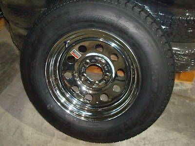 Newly listed (4)15 CHROME TIRE AND WHEEL BOAT,HORSE TRAILER PARTS