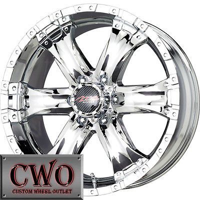 18 Chrome Chaos 6 Wheels Rims 6x139.7 6 Lug Titan Tundra GMC Chevy 