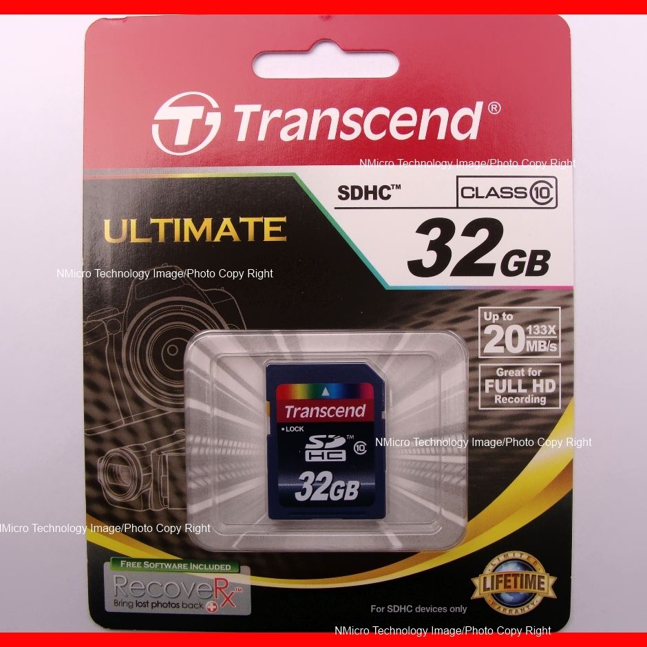 Transcend 32GB TS32GSDHC10 Ultimate Class 10 32G SD SDHC C10 Memory 