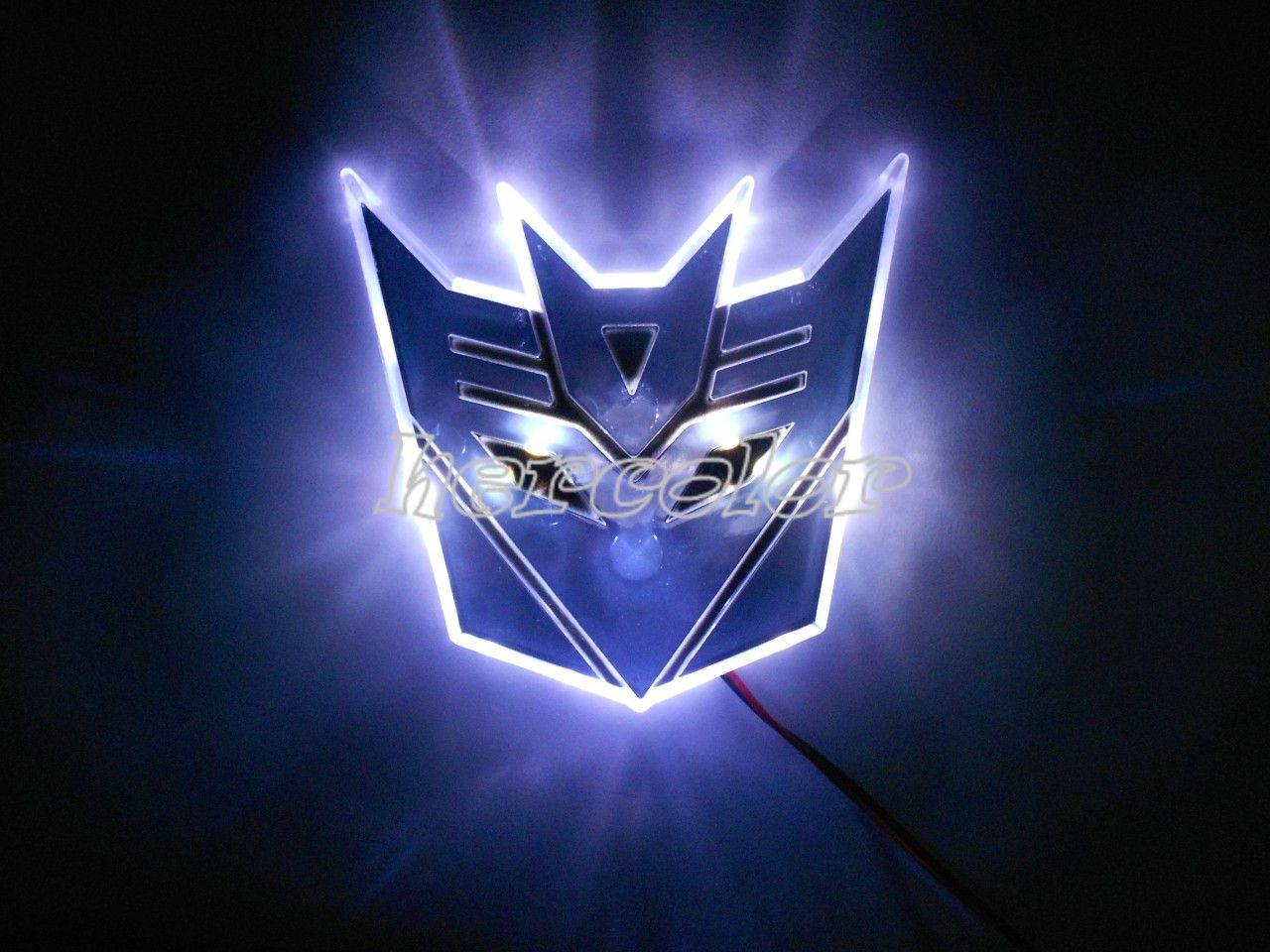 LED Transformers Autobot 3D Logo Emblem Badge Decal Car Sticker Light 