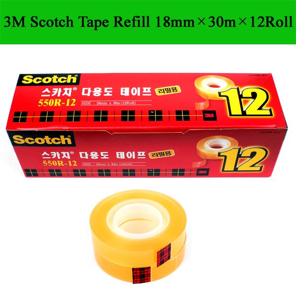 3M Scotch Multipurpose Tape Refill 550R 18mm × 30M 1181  12ROLL 