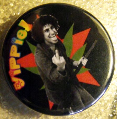 Abbie Hoffman Yippie Pinback Button 1 25