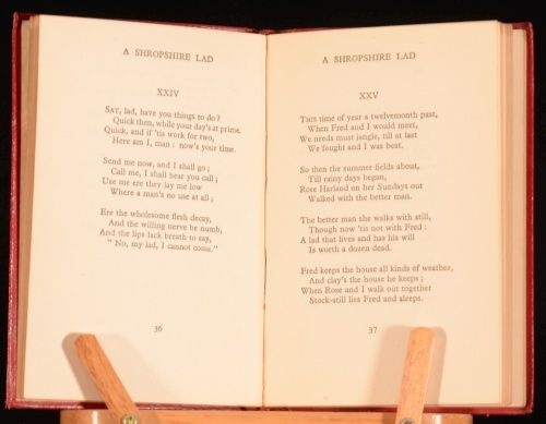 1935 1936 2vol A E Housman A Shropshire Lad and Last Poems Leather 
