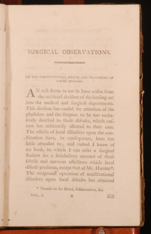 1811 Medical Surgical Observations John Abernethy First