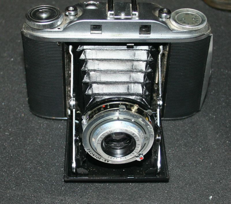 Agfa Isolette III rangfinder folding camera, Apotar lens good & clean 