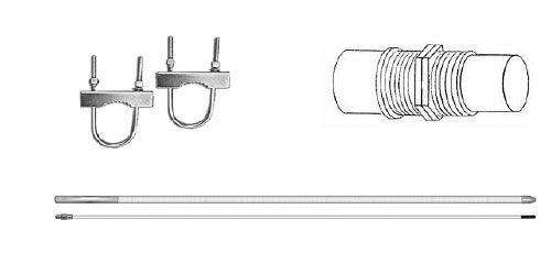 Mast Mountable, Tunable 2 section omni directional 1/2 Wave CB Base 