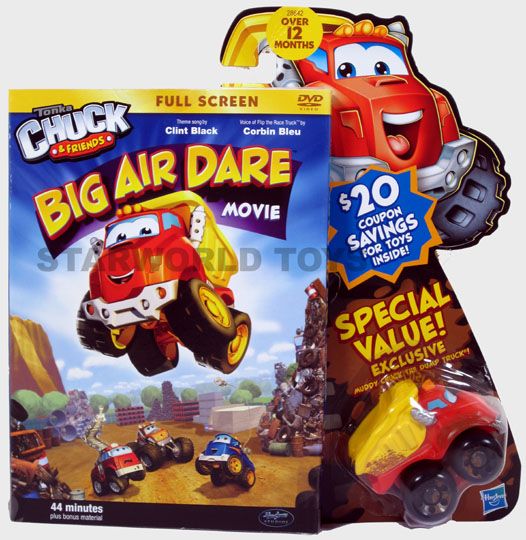 Tonka Chuck Friends Big Air Dare Movie DVD Includes Dump Truck Toy New 