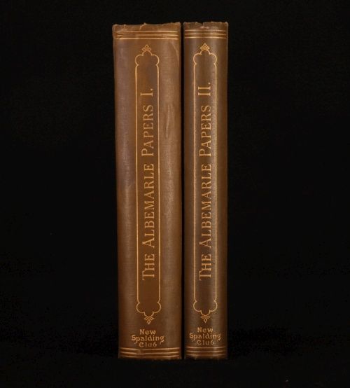 1902 2 Vols The ALBEMARLE Papers Charles S. Terry
