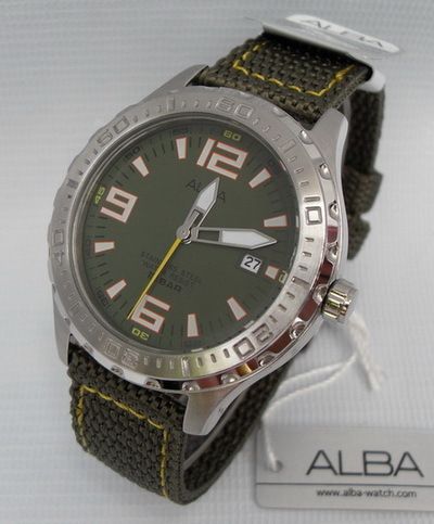 Alba Mens Watch Safari AXHJ41X1 Nylon by Seiko