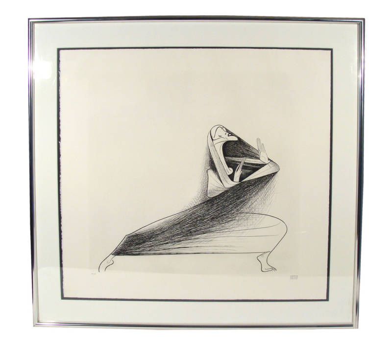 Al Hirschfeld Martha Graham Signed Number Etching