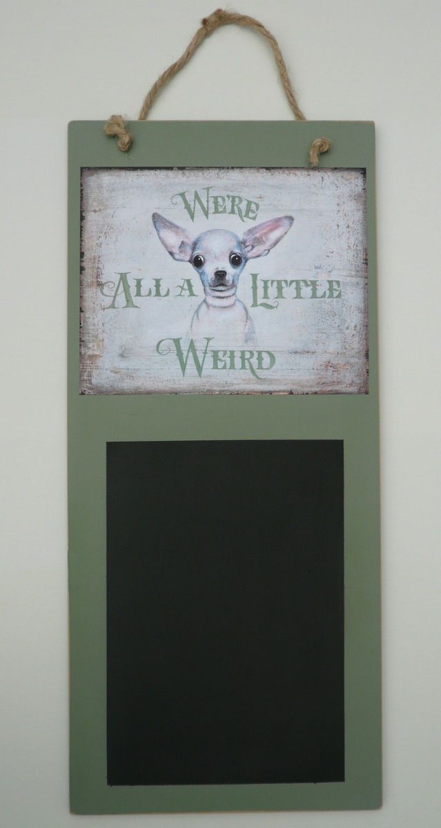 Chalk Boards Chihuahua Pug British Bulldog Chicken Dogs Wall Hanging 