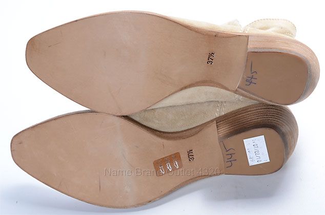 Alberto FERMANI 37 5 7 5 Western Ankle Boot Cream Suede Cowboy Shoe 