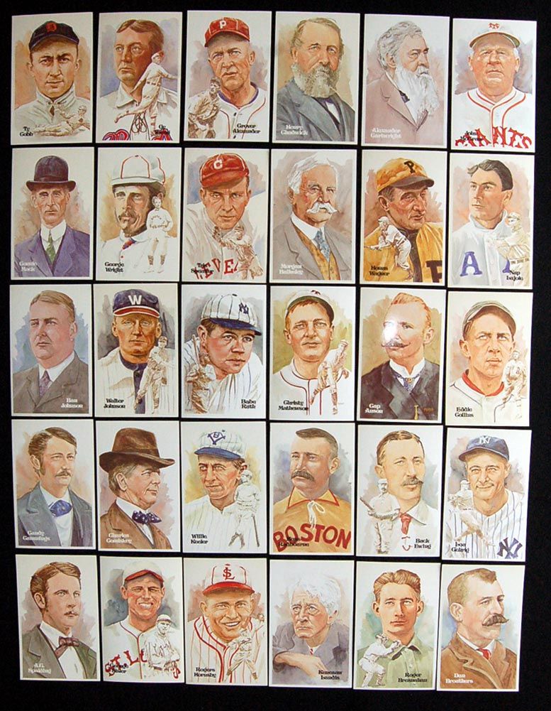 1980 Perez Steele HOF Series 1 Complete Set w Babe Ruth Ty Cobb Etc 