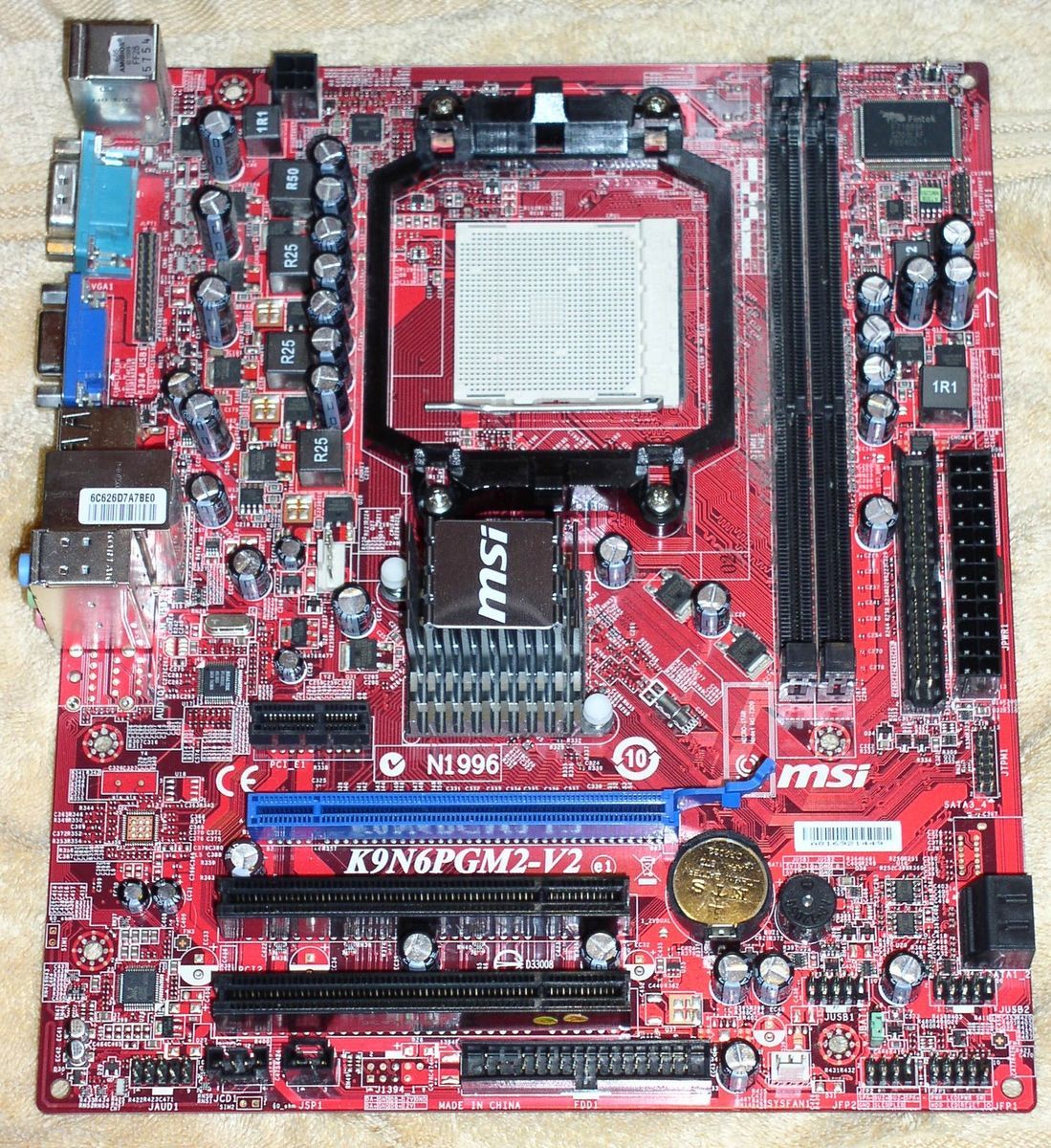 MSI Model K9N6PGM2 V2 Socket AM2 Motherboard Tested Working