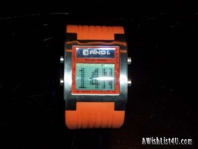AND1 Mens Solar Chronograph Watch with Scrolling Digital Display Model 