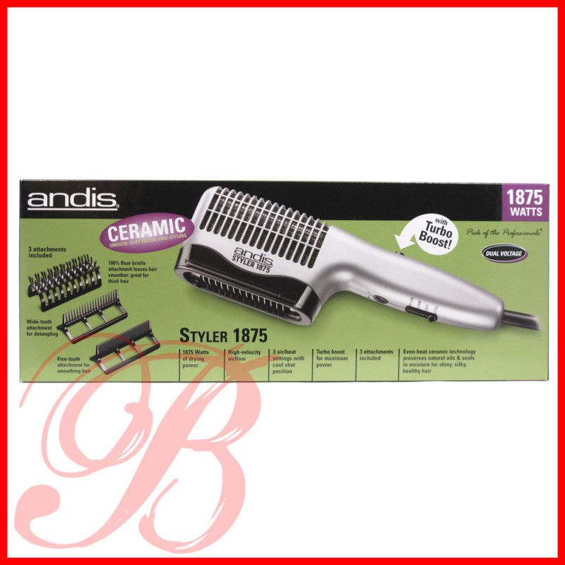 Andis Styler 1875 Ceramic Hair Dryer with 3 Attachments