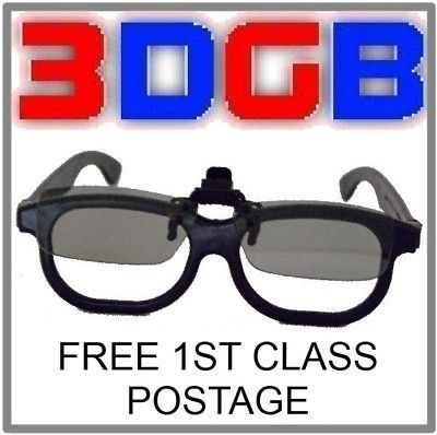 3D TV Glasses 1x Clip On Circular Polarised for Cinema / Sky 3D