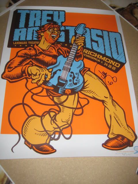 Signed by Trey Anastasio Poster Richmond Phish 05 AP Proof