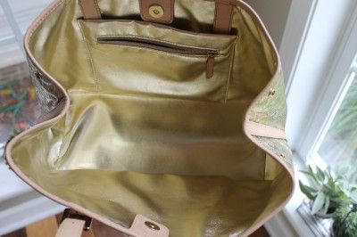 Michael Kors Large Amagansett Metallic Tote Pale Gold 30S11AST3Z 