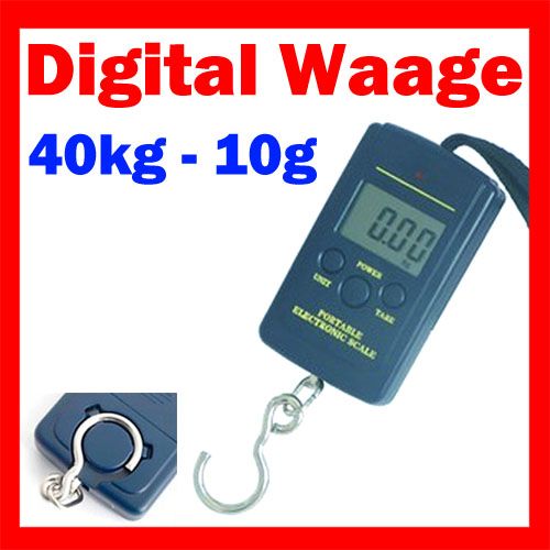 Digital Waage Zugwaage 10g 40kg Koffer Paket Gepäck Hänge Fisch 