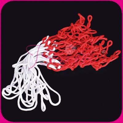 1pcs Braided Nylon 12 Loop Non whip Basketball Sport Net White & red