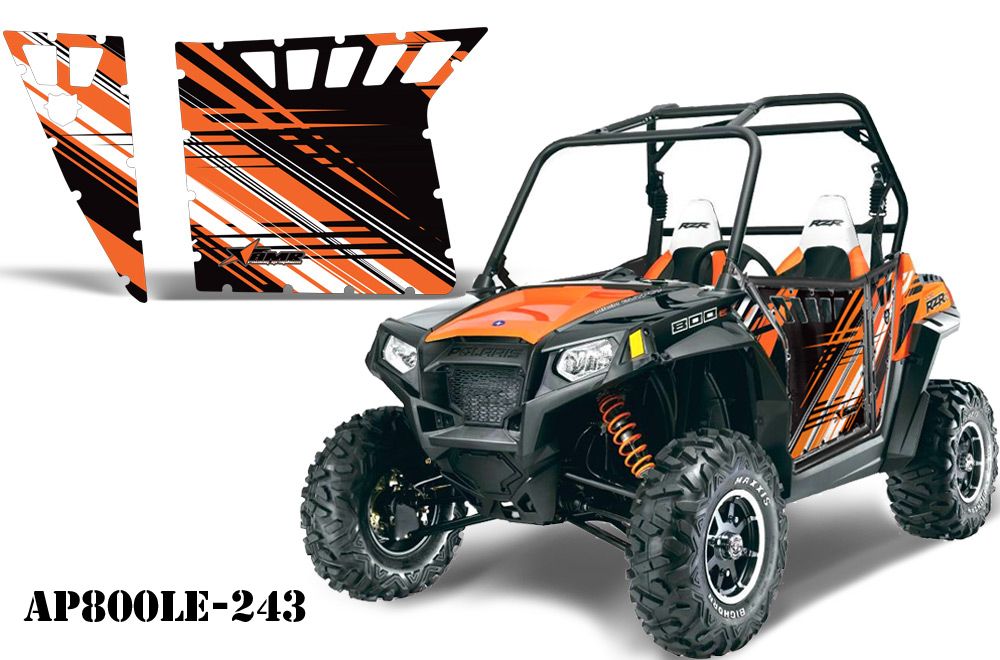 AMR Racing Graphic Decal Kit Pro Armor Door Polaris RZR 800 RZR s 