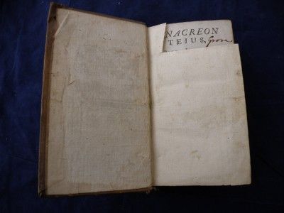 1721 ANACREON TEIUS, POETICA LYRIUS, GREEK POETRY, CLASSICS, CAMBRIDGE 