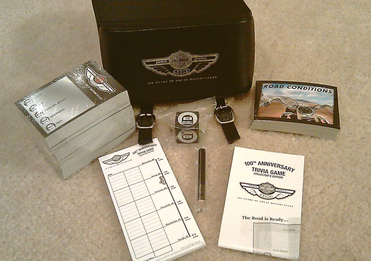 100th Anniversary Harley Davidson Trivia Game