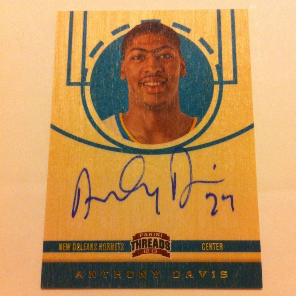 2012 2013 Panini Threads Rookie Auto Anthony Davis