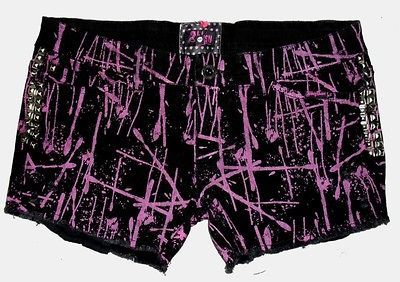 abbey dawn bonus track pink black shorts size 28 women