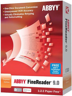 abbyy finereader 9 express for win xp vista win 7