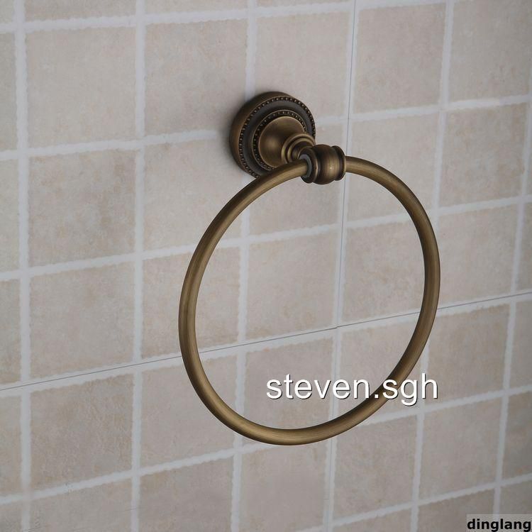 Antique Brass Wall Mounted Bathroom Towel Ring Holder DL 209