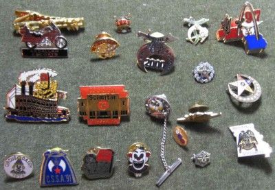 Masonic Shriners Ararat 20 Pin Badge Medal Collection USA