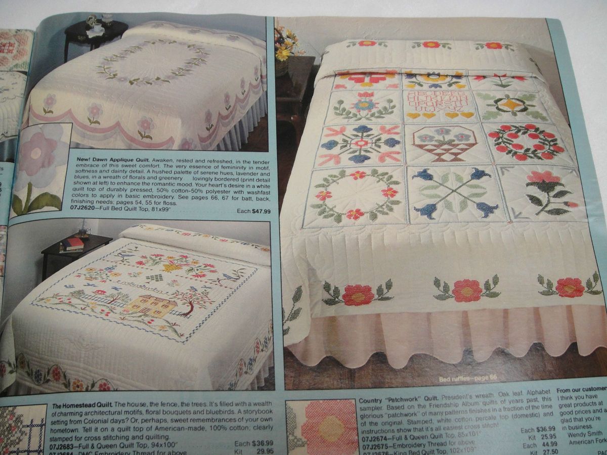 Applique Quilt Kit Herrschners Craft Catalog 1988 Use for Reference 