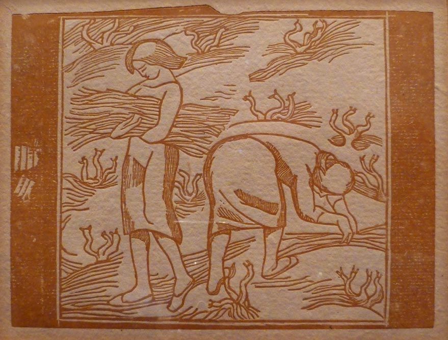 Aristide Maillol Original Sanguine Woodcut 1940 Listed Artist