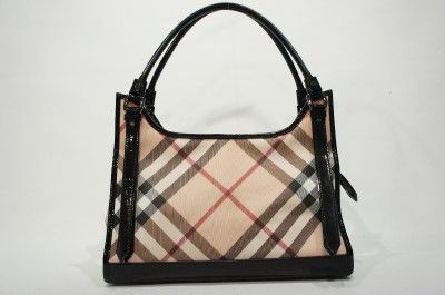 Burberry Ashmore Nova Check Black Tote Shopper Handbag Bag $1195 