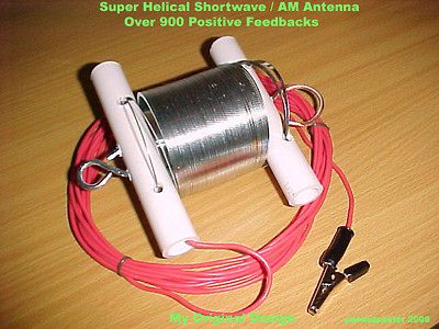 HELICAL SHORTWAVE AM RADIO ANTENNA cc crystal ham tube communications 