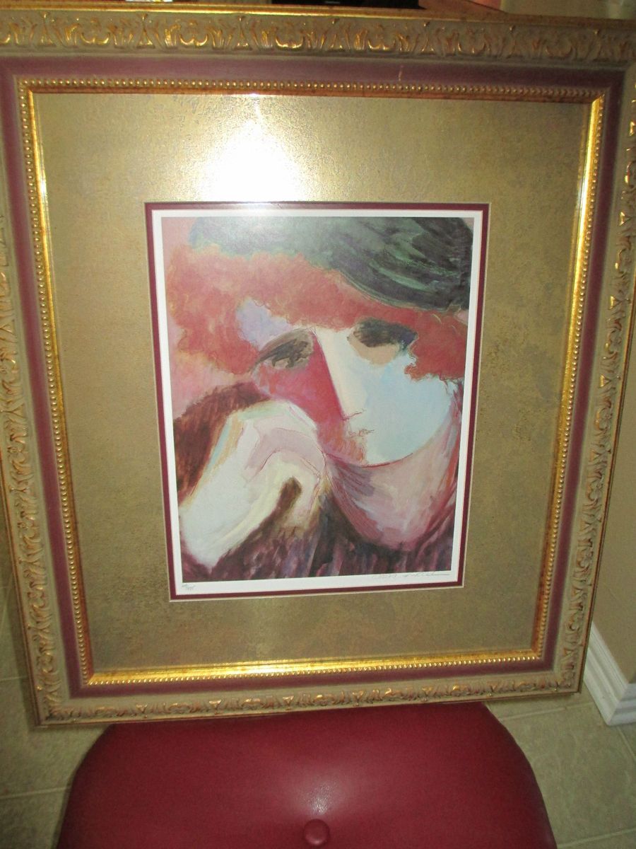Barbara A Wood Lithograph Rachael Numbered Signed Matted Framed
