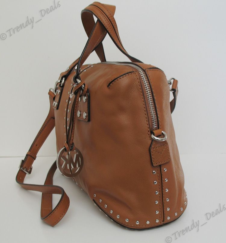NWT Michael Kors Astor Large Leather Satchel Tote Handbag Bag w/Strap 