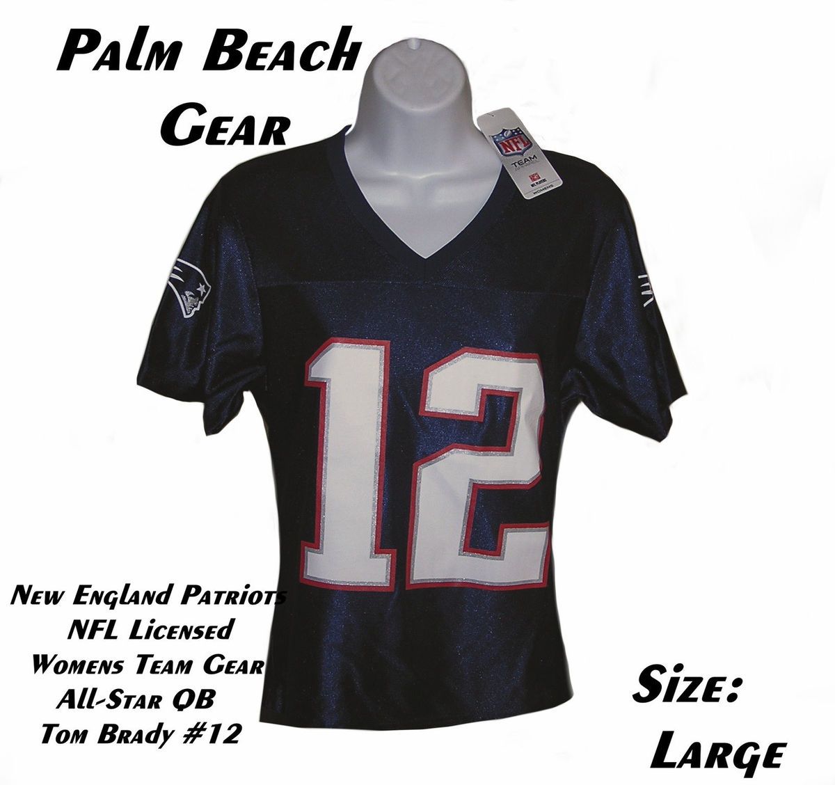 NEW ENGLAND PATRIOTS WOMENS NFL REPLICA JERSEYlargeFEATURES #12 