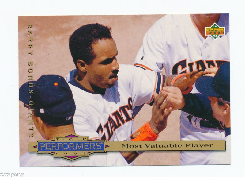 Barry Bonds s F Giants 1994 U D Top Performers MVP