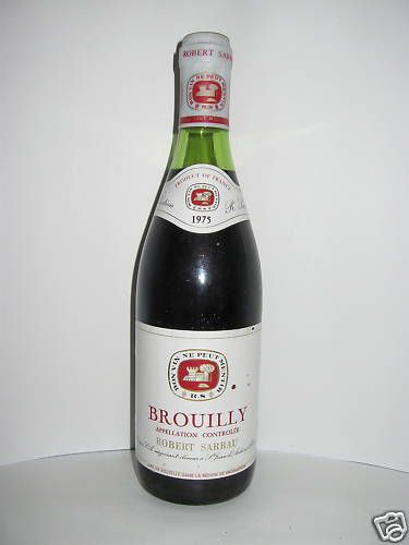 1975 Sarrau Brouilly Cru de Beaujolais St Jean DArdier