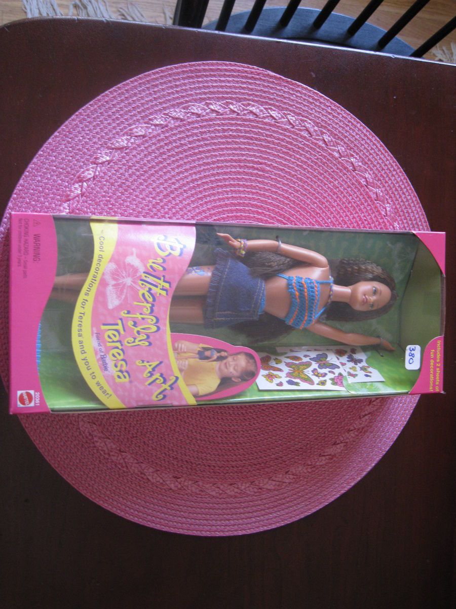 1999 Barbie Doll Mattel Butterfly Art Teresa New in Box