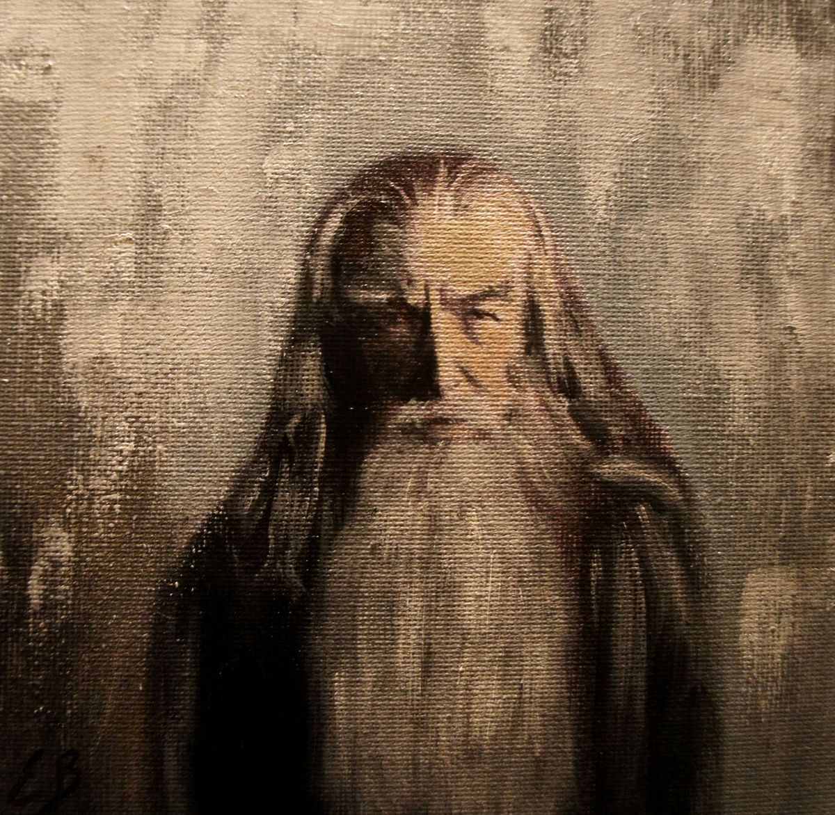 Elizabeth Barrett Oil Painting Portrait GANDALF