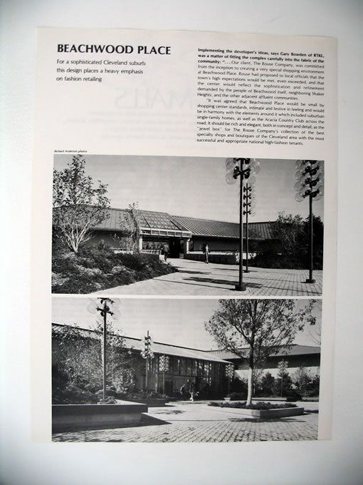 Beachwood Place Shopping Center Mall Building Beachwood Oh 1979 Print 