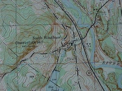 1948 Topo Map Willimantic Windham Lebanon Connecticut