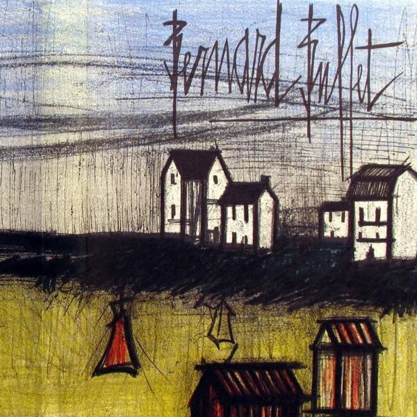 Colorful RARE Sale Bernard Buffet Lithograph Signed Art