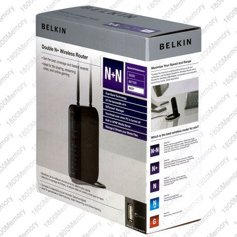 Belkin Double N N Wireless Router USB Storage Dual Band