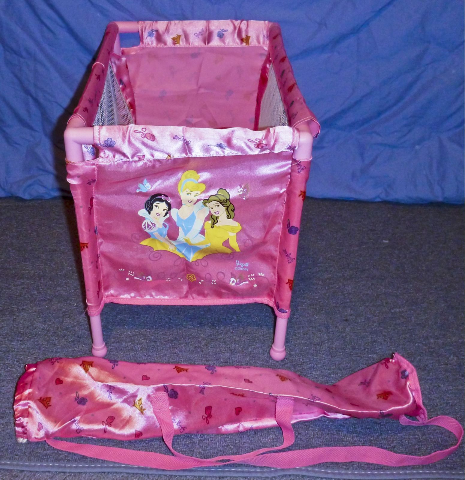  Princess Baby Doll Furniture Lot Swing Highchair Playpen Carrier 