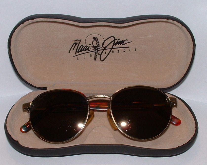 RARE Maui Jim Vintage Sunglasses MJ 167 16 with Case Very Unique Look 